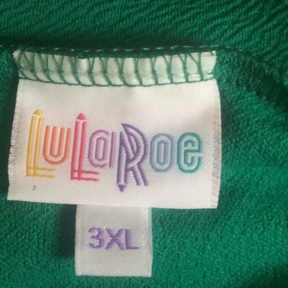 NEW Lularoe Cassie Colorblock Skirt Green Pink Size 3XL NWT - Picture 6 of 8